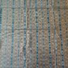 Light brown sambalpuri cotton fabric with blue Ikat stripes