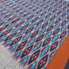 Blue black and red  ikat double cotton bedsheet with pillow cover - Image 8