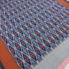 Blue black and red  ikat double cotton bedsheet with pillow cover - Image 6