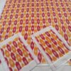 Orange & Yellow ikat double bedsheet with pillow cover