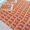 Orange & Yellow ikat double bedsheet with pillow cover - Image 2
