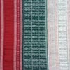 Green & Red triple border doll pattern sambalpuri cotton saree - Image 6