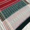 Green & Red triple border doll pattern sambalpuri cotton saree - Image 4