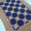 Brown sambalpuri single bedsheet with purple checks - Image 6