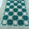 Grey sambalpuri single bedsheet with green checks - Image 5