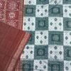 Blue squares with maroon border and anchal - Image 2