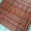 Peach sambalpuri silk saree with saptapar border - Image 8