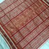 Peach sambalpuri silk saree with saptapar border - Image 7