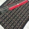 Black sambalpuri cotton kurti with red salwar and dupatta - Image 2