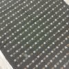 Black sambalpuri cotton fabric with white checks and leaves - Image 4