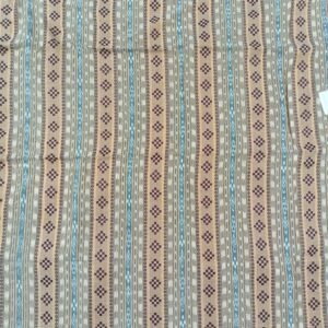 Light brown sambalpuri cotton fabric with vertical saptapar bomkei pattern