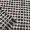 Black sambalpuri cotton fabric with red and black checks - Image 4