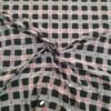 Black sambalpuri cotton fabric with red and black checks