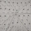 White sambalpuri cotton fabric with black and red buti - Image 5