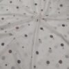 White sambalpuri cotton fabric with black and red buti