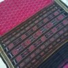 Magenta sambalpuri cotton saree with black border and temple - Image 4