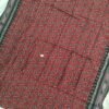 Maroon and black zigzag pattern cotton saree - Image 8