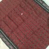 Maroon and black zigzag pattern cotton saree