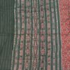 Maroon and black zigzag pattern cotton saree - Image 5