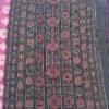 Magenta sambalpuri cotton saree with checks and black border - Image 5