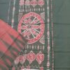 Maroon sambalpuri cotton saree with black temples and chakra anchal - Image 2
