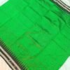 Green sambalpuri silk saree with black temple border