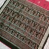 Red sambalpuri silk saree with boita bomkei pettern - Image 3