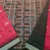 Red sambalpuri silk saree with boita bomkei pettern - Image 2