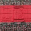 Red sambalpuri silk saree with black tribal borders - Image 6