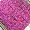 Magenta sambalpuri silk saree with deers and elephants