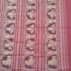 Peacock pattern sambalpuri cotton saree in burgundy and red - Image 5