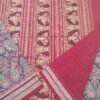 Peacock pattern sambalpuri cotton saree in burgundy and red - Image 4