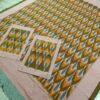 Peacock feathers ikat double bedsheet with pillow cover - Image 9