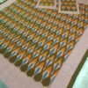 Peacock feathers ikat double bedsheet with pillow cover - Image 6