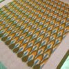 Peacock feathers ikat double bedsheet with pillow cover - Image 3