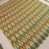 Peacock feathers ikat double bedsheet with pillow cover - Image 2