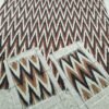 Brown Zig Zag ikat double bedsheet with pillow covers