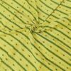 Yellow sambalpuri cotton fabric with vertical lines and sqaures - Image 2