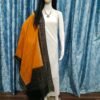 Yellow & Black cotton shawl