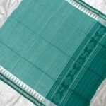Green colour cotton towel with swastik border - Image 2
