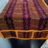 Maroon and yellow vertical stripes sambalpuri fridge cover - Image 2