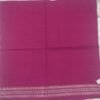 Magenta cotton blouse piece with white rudraksha border