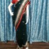 Green & Red triple border doll pattern sambalpuri cotton saree - Image 13