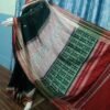 Green & Red triple border doll pattern sambalpuri cotton saree - Image 12
