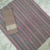 Pink and gray sambalpuri cotton dress material with ikat vertical pattern - Image 2