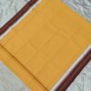 Brown colour cotton towel with maroon rudraksha border - Image 4
