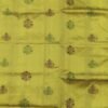 Golden sambalpuri silk saree with maroon  temple border and bomkei art - Image 7