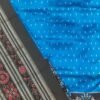 Blue sambalpuri silk saree with black tribal borders and anchal - Image 5