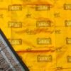 Yellow sambalpuri silk saree with temple border and bomkei art - Image 10