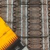 Yellow sambalpuri silk saree with temple border and bomkei art